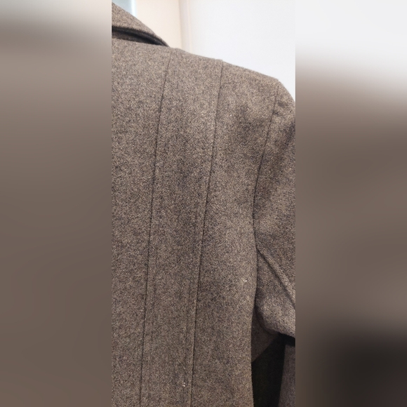 Women's Gray Wool Coat - Picture 9 of 12